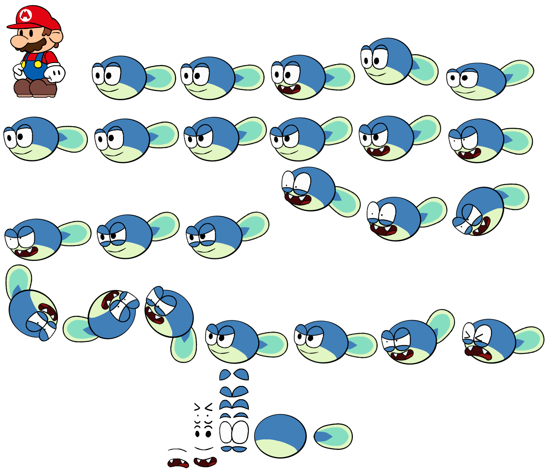 Mario Customs - Madpole (Paper Mario-Style)