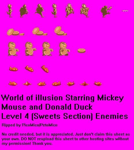 World of Illusion Starring Mickey Mouse and Donald Duck - Library (Sweets Section) Enemies