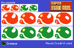 Mario Customs - Para-Beetle & Heavy Para-Beetle (SMB1 NES-Style)