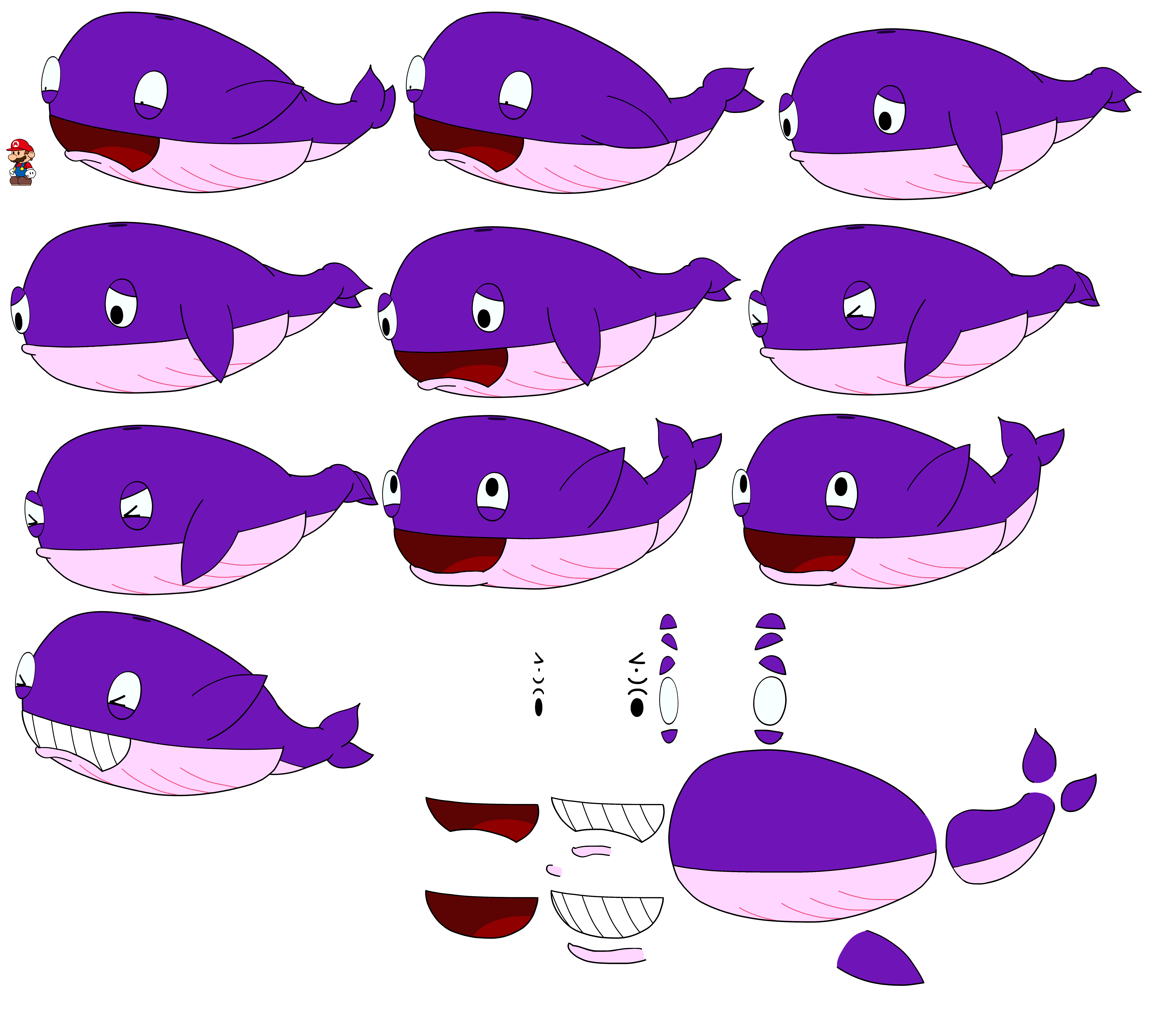 Mario Customs - Whale (SMB2, Paper Mario-Style) 2 / 2