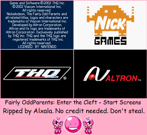 Fairly OddParents: Enter the Cleft - Start Screens