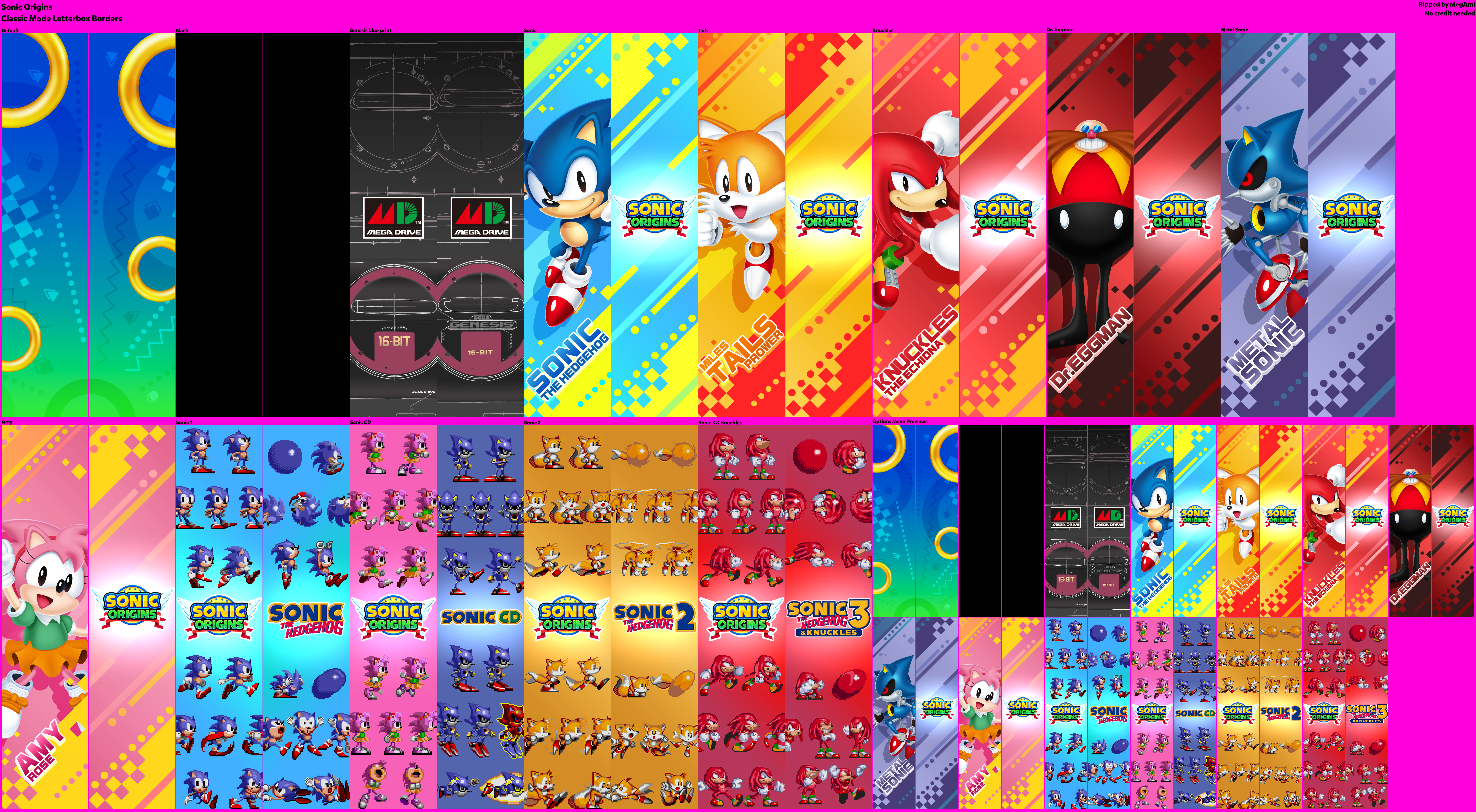 Sonic Origins - Classic Mode Letterbox Borders