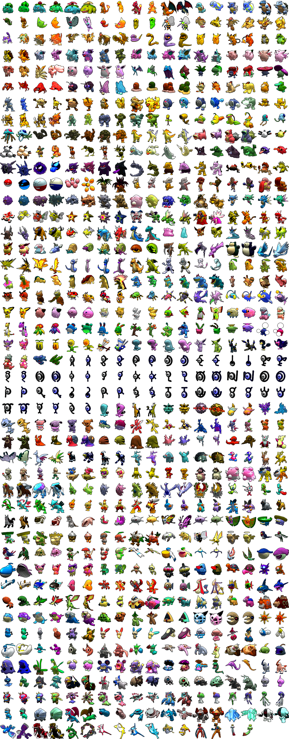 Pokémon XD: Gale of Darkness - Pokémon Body Icons