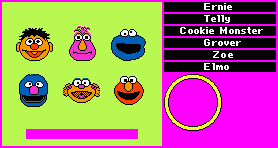 Sesame Street Sports - Character Select Screen