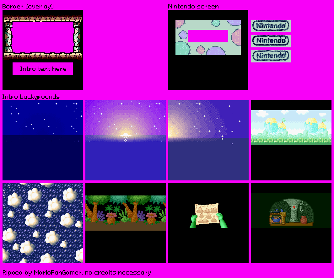 Super Mario World 2: Yoshi's Island - Intro Backgrounds