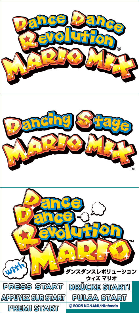 Dance Dance Revolution: Mario Mix - Title Screen