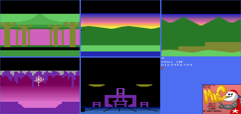 Smurf: Rescue in Gargamel's Castle (Atari 2600) - Backgrounds
