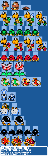 Mario Customs - Enemies (Syd of Valis-Style)