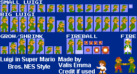 Mario Customs - Luigi (Super Mario Bros. NES-Style)