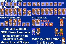 Monika (Super Mario Bros. NES-Style)