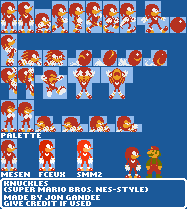 Sonic the Hedgehog Customs - Knuckles (Super Mario Bros. NES-Style)