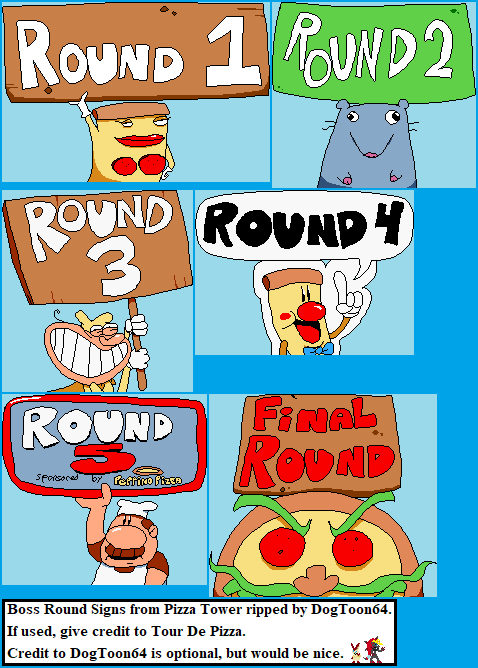 Pizza Tower - Boss Round Signs