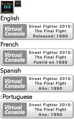 Virtual Console - Street Fighter 2010: The Final Fight