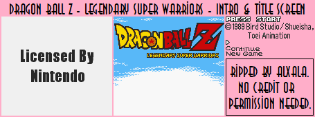 Dragon Ball Z: Legendary Super Warriors - Intro & Title Screen