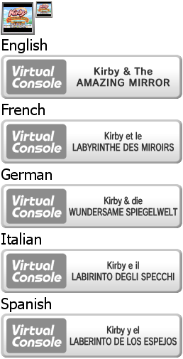 Virtual Console - Kirby & The AMAZING MIRROR