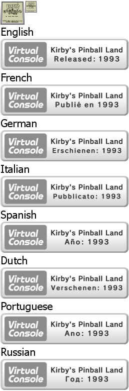 Virtual Console - Kirby's Pinball Land