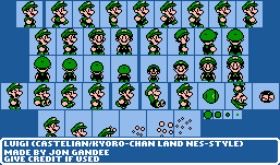 Mario Customs - Luigi (Castelian/Kyoro-chan Land NES-Style)