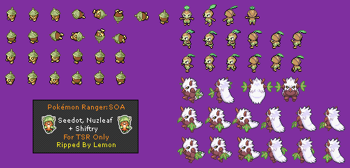 Pokémon Ranger 2: Shadows of Almia - Seedot, Nuzleaf & Shiftry