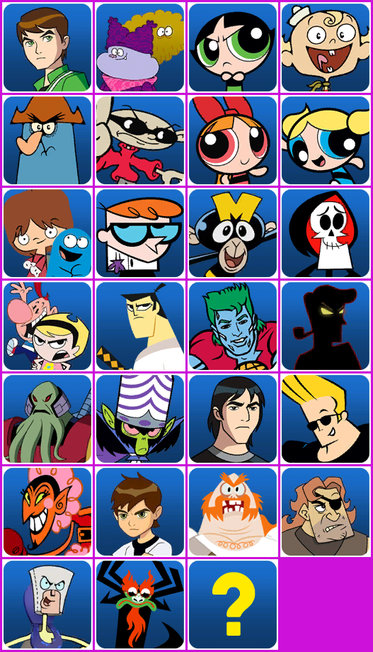 Cartoon Network Punch Time Explosion XL - Character Select Icons