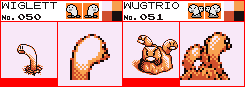 Pokémon Customs - #0960 Wiglett & #0961 Wugtrio (RGB-Style)