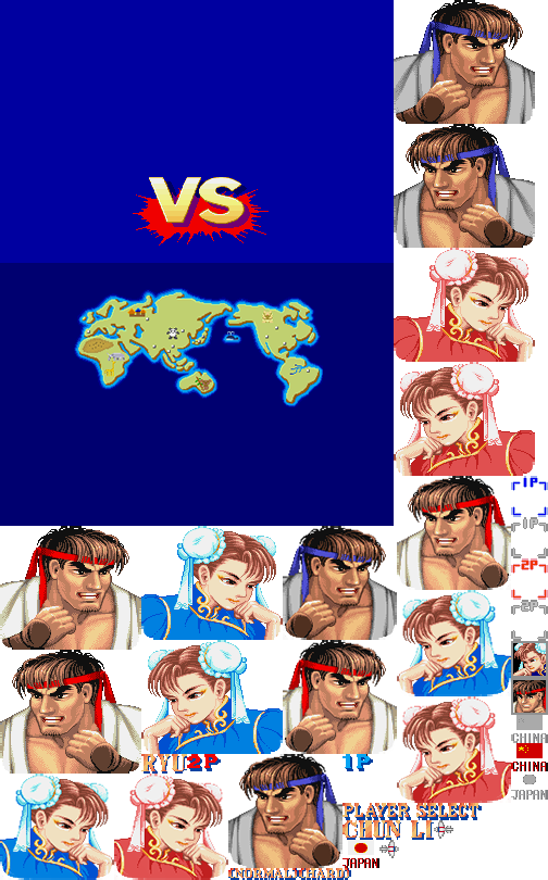Street Fighter 2 - Pocky Edition - Character Select
