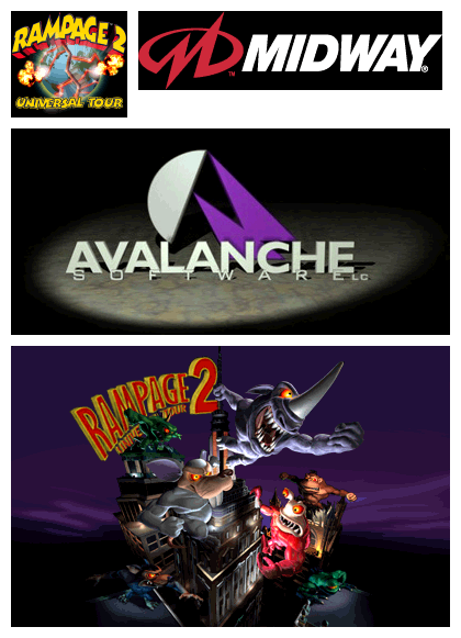 Rampage 2: Universal Tour - Opening Logos & Title Screen