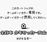 Zen-Nippon Shounen Soccer Taikai: Mezase Nippon Ichi! (JPN) - Game Boy Error Message