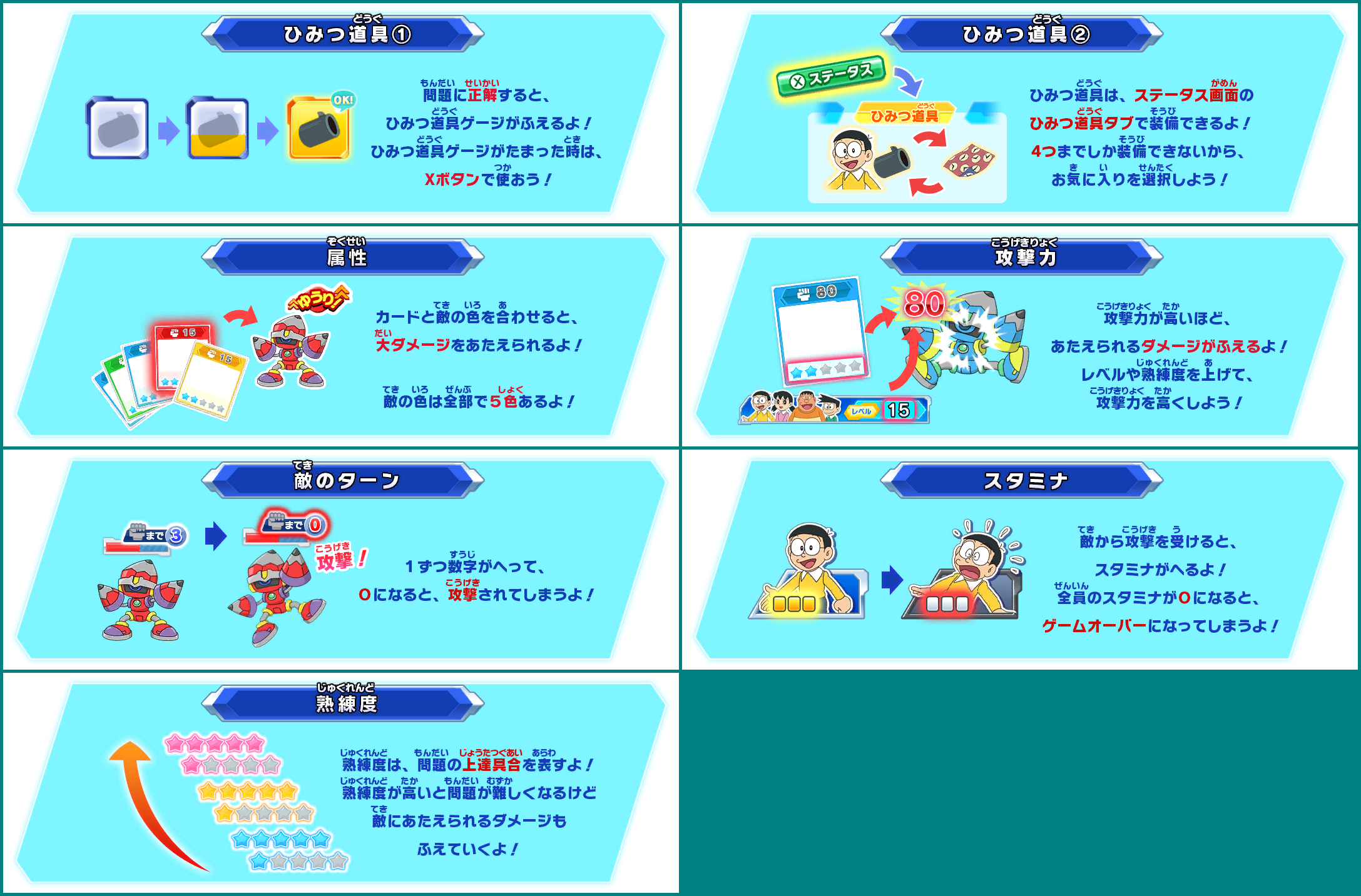 Doraemon: Nobita's Brain Exercise Adventure - Pause Menu Instructions (Japanese)