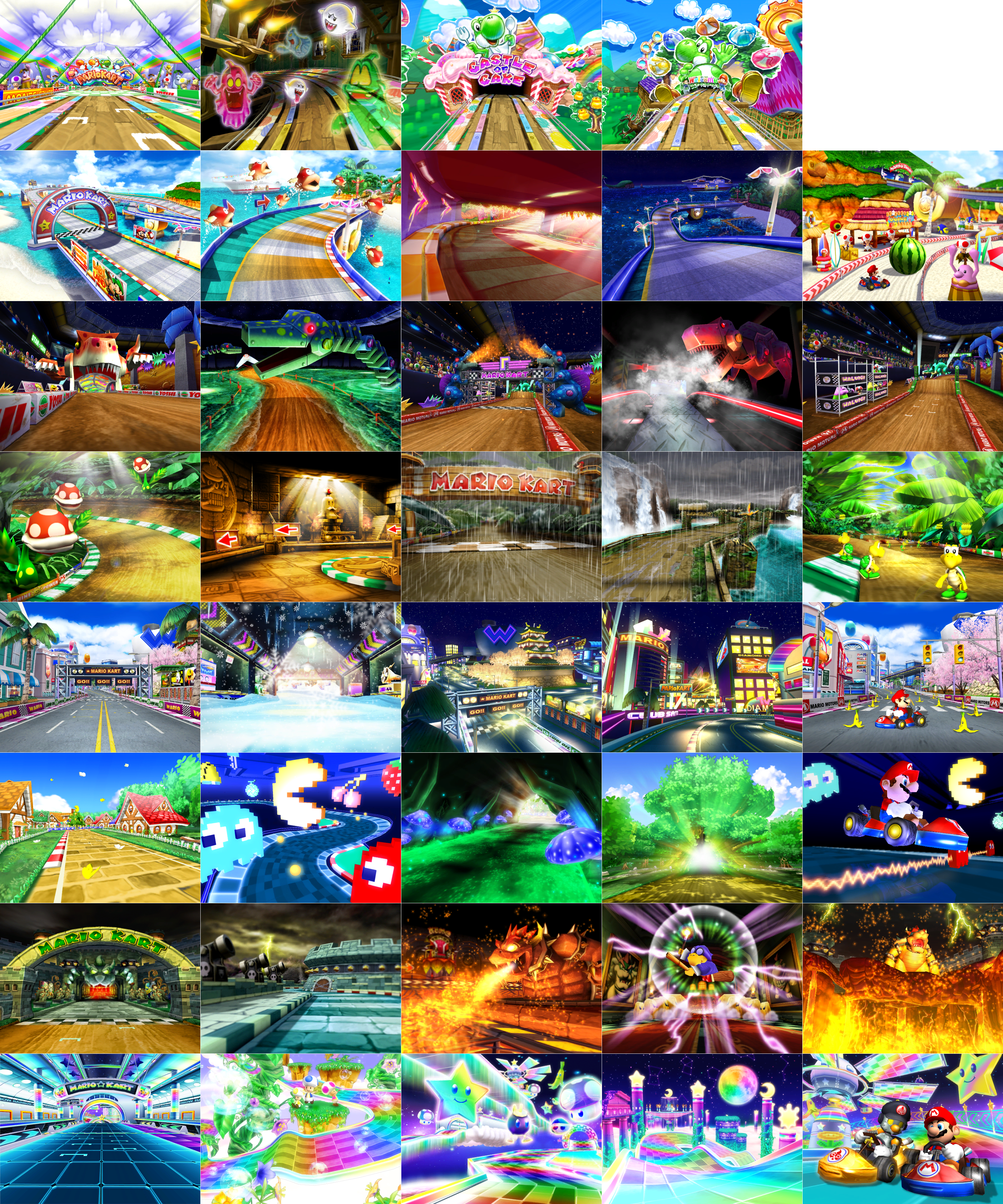 Mario Kart Arcade GP 2 - Course Backgrounds (Normal)
