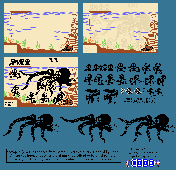 Game & Watch Gallery 4 / Game & Watch Gallery Advance - Octopus (Classic)