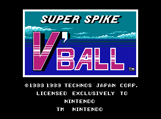 Super Spike V'Ball - Title Screen