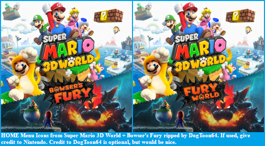 Super Mario 3D World + Bowser's Fury - HOME Menu Icons