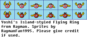 Rayman Customs - Flying Ring (Yoshi's Island-Style)