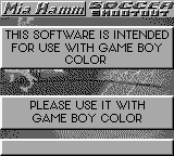 Mia Hamm Soccer Shootout - Game Boy Error Message