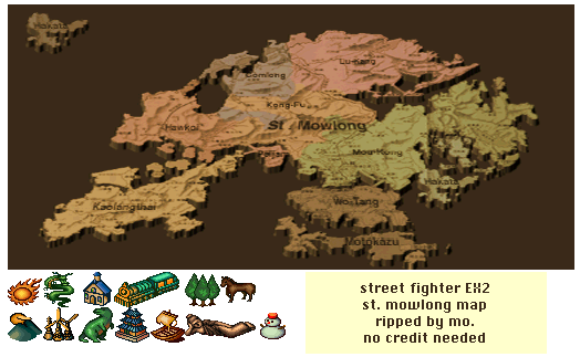 Street Fighter EX2 / Street Fighter EX2 Plus - World Map (EX2)
