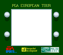 PGA European Tour - Super Game Boy Border
