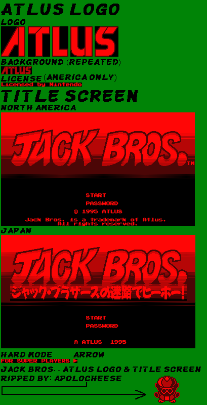 Jack Bros. - Atlus Logo & Title Screen