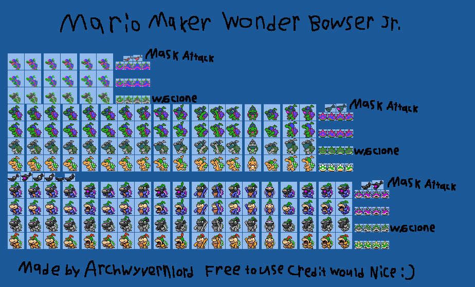 Mario Customs - Wonder Bowser Jr. (Mario Maker-Style)