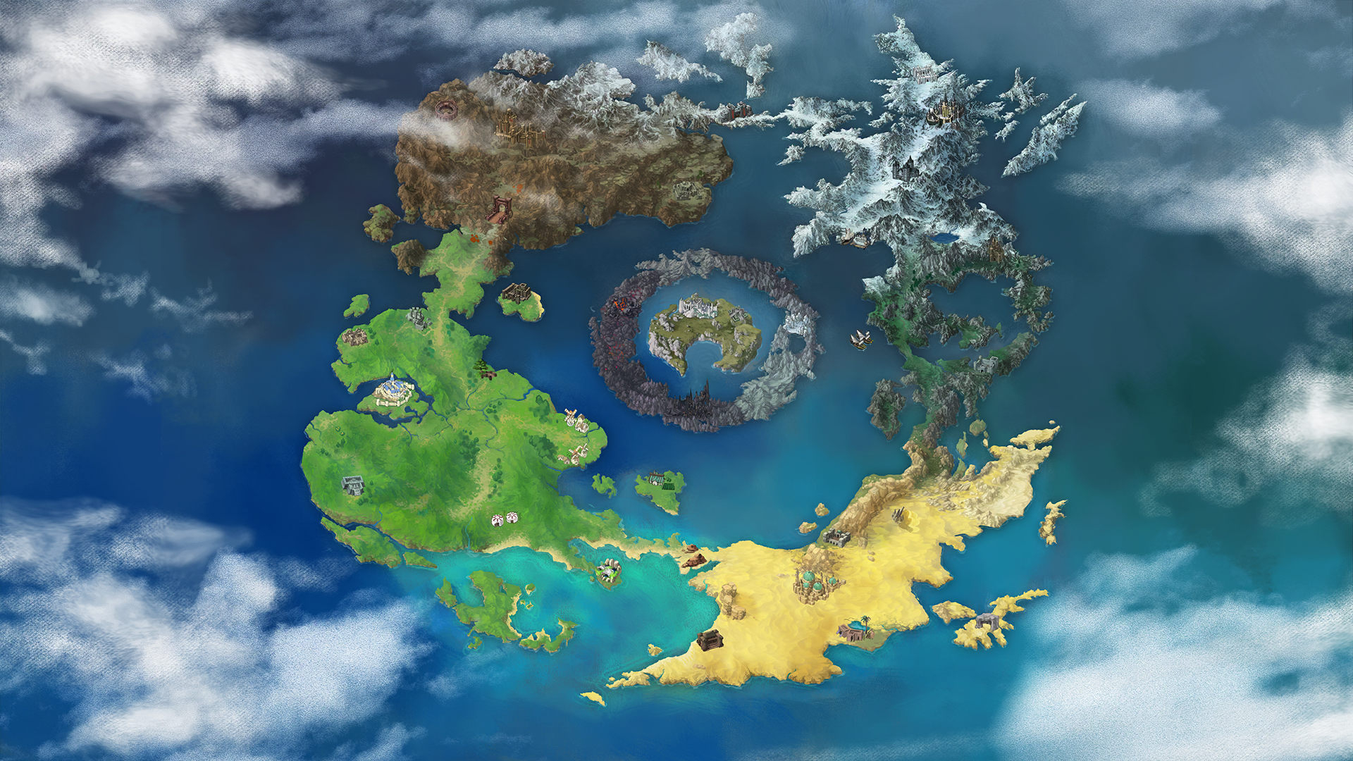 Map Overview - Elyos + Gradlon