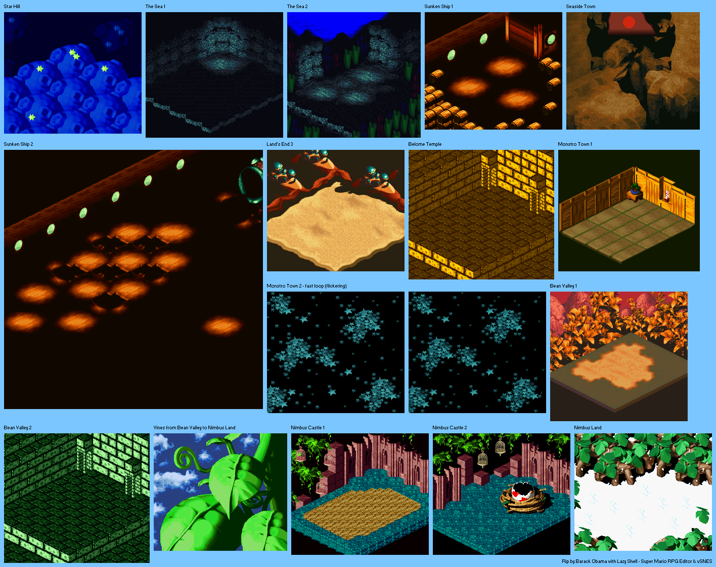 Super Mario RPG: Legend of the Seven Stars - Battle Backgrounds (2/3)