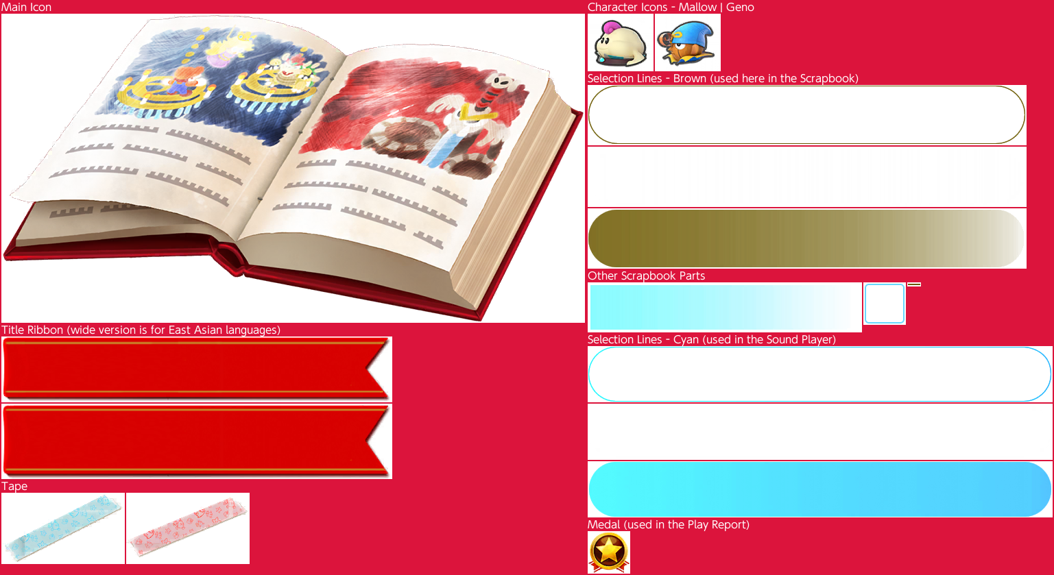 Super Mario RPG - Journal - Scrapbook and Other Activities Parts