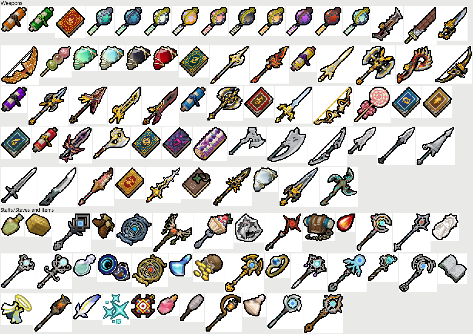 Stamps - Weapons + Items