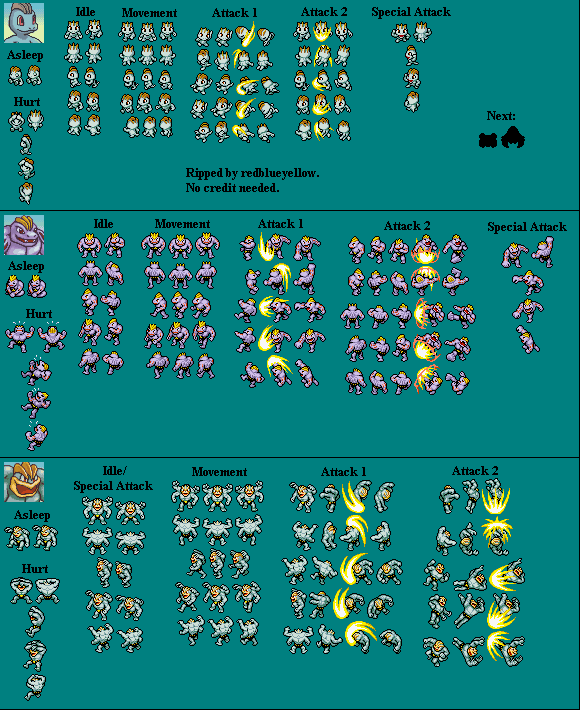 Pokémon Mystery Dungeon: Explorers of Time / Darkness - Machop, Machoke & Machamp