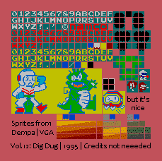 Video Game Anthology Vol.12: Dig Dug 1 & 2 - Text & Background Tiles