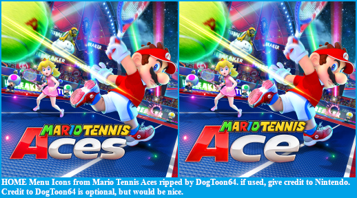 Mario Tennis Aces - HOME Menu Icons