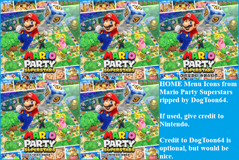 Mario Party Superstars - HOME Menu Icons