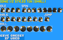 Tux (Sonic 1/2-Style)