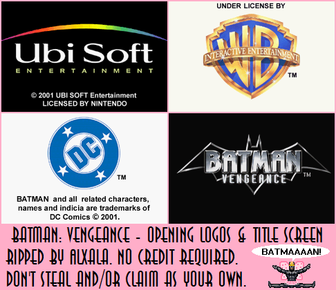 Batman: Vengeance - Opening Logos & Title Screen
