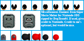 Super Mario Maker for Nintendo 3DS - Miscellaneous Enemies (NSMBU)