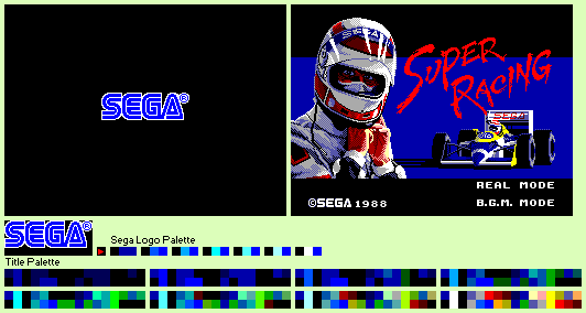 Super Racing (JPN) - Title Screen & Sega Logo